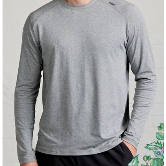 Tasc Carrollton Long Sleeve Fitness Shirt Heather Gray - Picture 1 of 4
